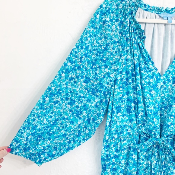 Draper James Kellie Dress in Blue Aster Floral Sz XXL - Picture 4 of 10